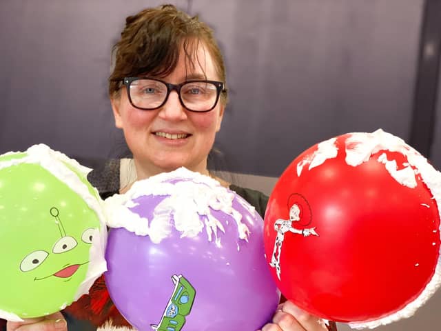 Kirsty Cusworth of Mess Around North East Lincs getting ready to welcome children and parents to a Toy Story themed day.