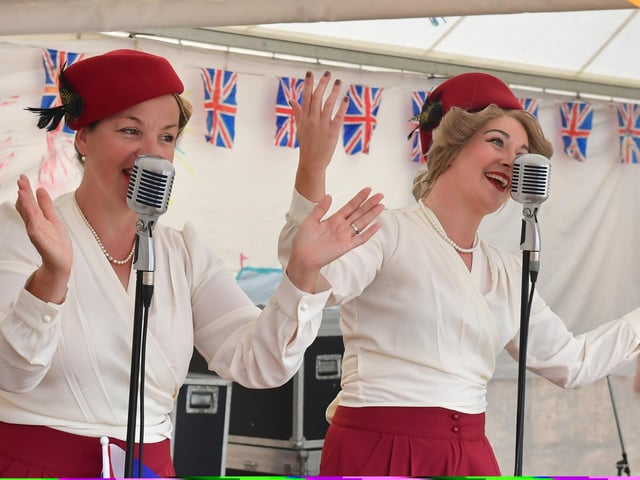 Blighty Belles performing at the concert marquee.