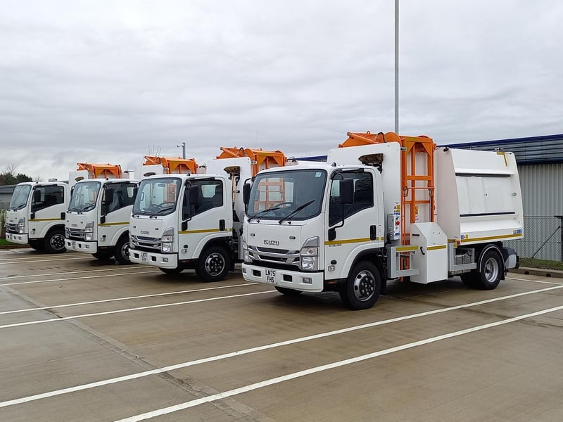 Specially equipped food waste collection vehicles. Photo: SKDC
