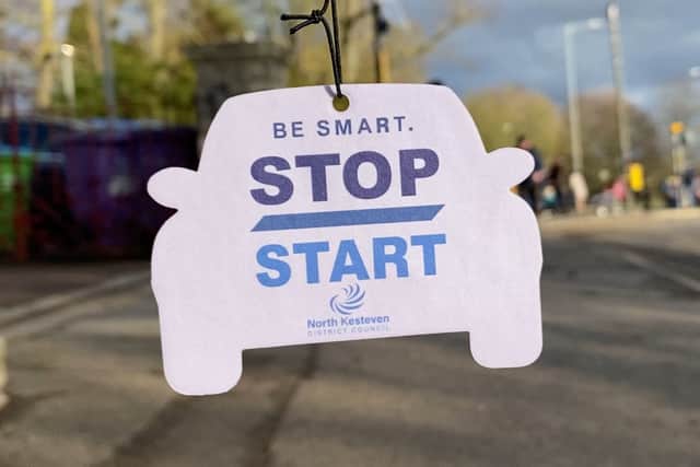Promotional air fresheners were handed out as part of the educational project at William Alvey School.