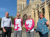 Peter Ward and Linda Baxter, with Couns Nigel Welton and Tracy Abbott.