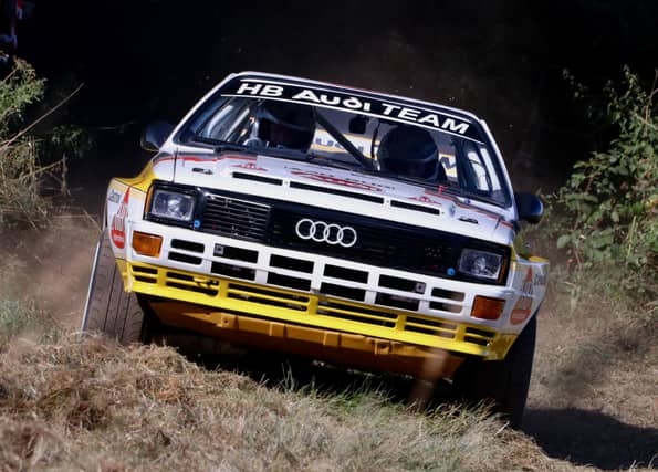 An Audi Quattro A2, driven by Dom Booth.