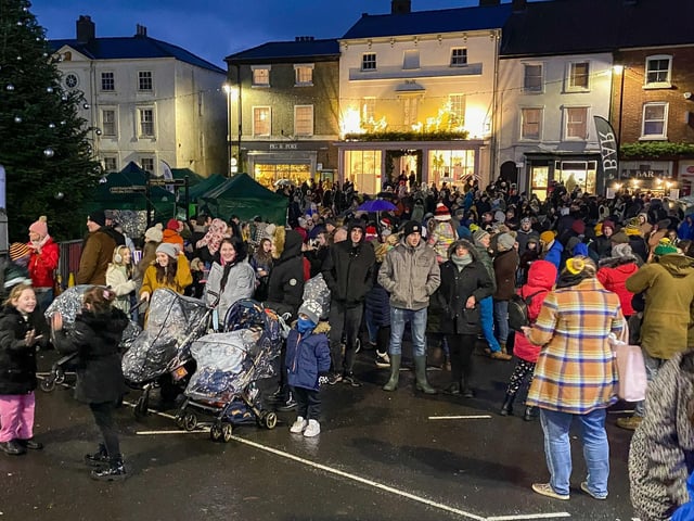 The crowds turned out for the switch on