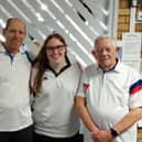 The victorious Strollers rink with Andy Warne, Kathryn Rockall and Alan Everitt after winning 16-11 against Nomads
