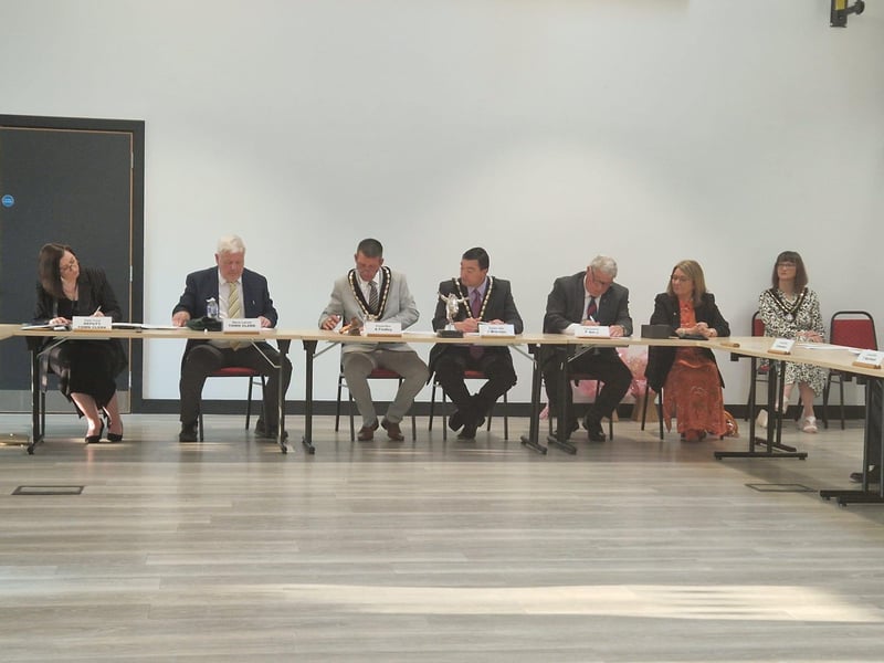 The new line-up at Skegness Town Council.