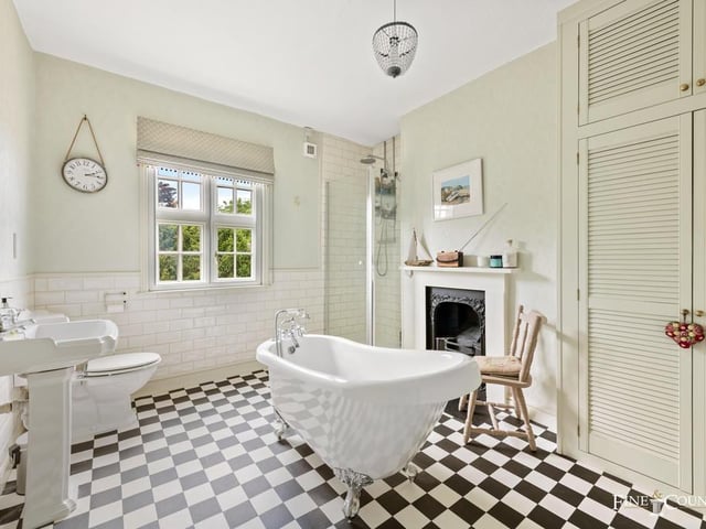 The bathroom.