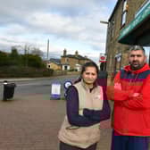 Postmasters Hira and Ram Odedra at Bardney post office.