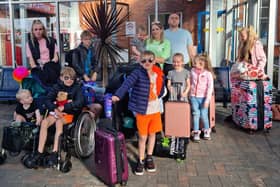 The Harrison family heading home to Manchester.