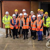 NHS staff visiting the site at John Coupland Hospital