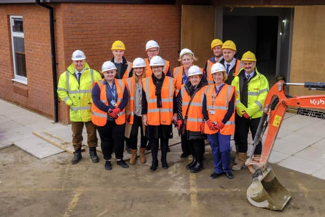 NHS staff visiting the site at John Coupland Hospital