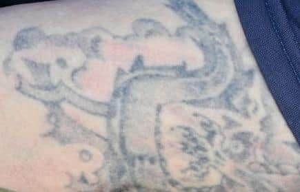Do you recognise the dragon tattoo? Photo: Lincs Police