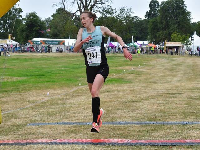 10 mile road race. 1st female to finish