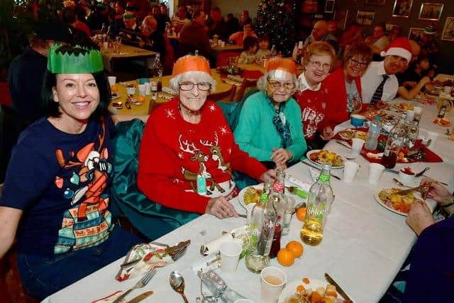 Guests at a community Christmas meal at the Storehouse in Skegness.