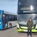 Robert Cook with a Stagecoach East bus