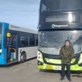 Robert Cook with a Stagecoach East bus