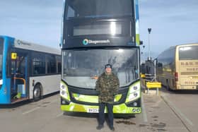 Robert Cook with a Stagecoach East bus