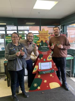 Staff at Morrisons Louth at the Giving Tree.