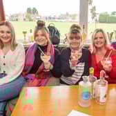 Sleaford Rotary Spring Gin Festival goers sampling the flavours. Photo: John Aron