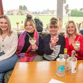 Sleaford Rotary Spring Gin Festival goers sampling the flavours. Photo: John Aron
