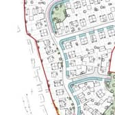 The proposed site plan to build 89 new homes on land to the East of Gaysfield Road, Fishtoft. Picture: Gleeson Regeneration/Boston Borough Council