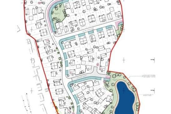 The proposed site plan to build 89 new homes on land to the East of Gaysfield Road, Fishtoft. Picture: Gleeson Regeneration/Boston Borough Council