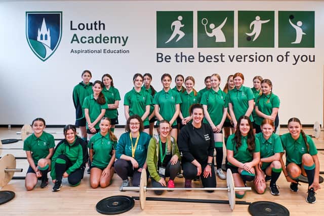 Year 9 students from Louth Academy take part in Strong Girls Squad workshop. Photo by Jon Corken