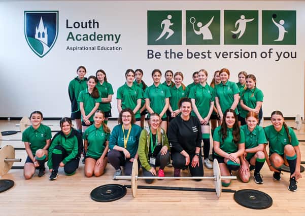 Year 9 students from Louth Academy take part in Strong Girls Squad workshop. Photo by Jon Corken