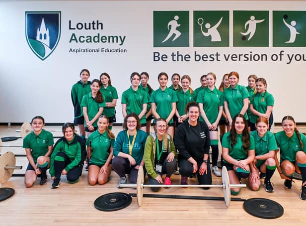 Year 9 students from Louth Academy take part in Strong Girls Squad workshop. Photo by Jon Corken