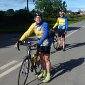 Pictured, left to right, Trevor Halstead, Dave Jacklin and Daniel Nicholson departing in Beckingham.