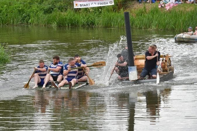 Lairg Raft Race Raft race return is splashing fun at Wainfleet Weekend revival