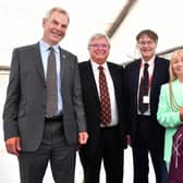 Pictured from left, Mr Tim Strawson, High Sheriff of Lincolnshire, funder Mr David Medlock, Framework Chief Exec Andrew Redfern and Mayor of Boston, Coun Anne Dorrian.