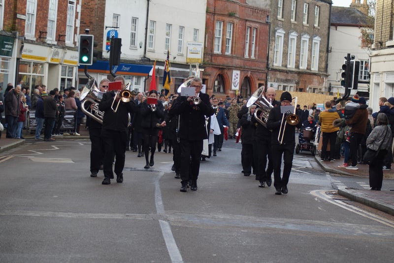 Market Rasen Town Band led the parade