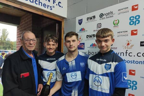 The man of the match award was presented to Layton Maddison by Pete Moon, who sponsored the game.