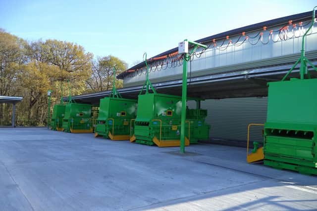 The recycling centre in Gainsborough