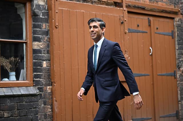 Chancellor of the Exchequer Rishi Sunak arrives to attend a regional cabinet meeting at Middleport Pottery in Stoke-on-Trent. Picture date: Thursday May 12, 2022.
