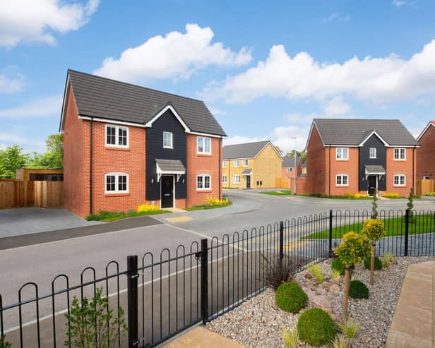 A street scene at Bellway’s Pinchbeck Fields development in Pinchbeck, Spalding, where half of the new homes are now occupied