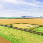 An aerial view of the property.