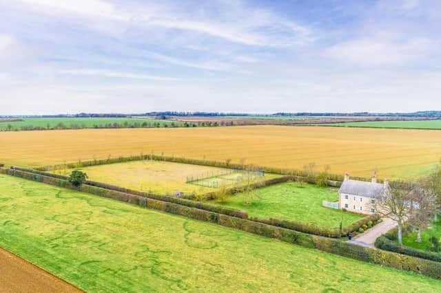 An aerial view of the property.