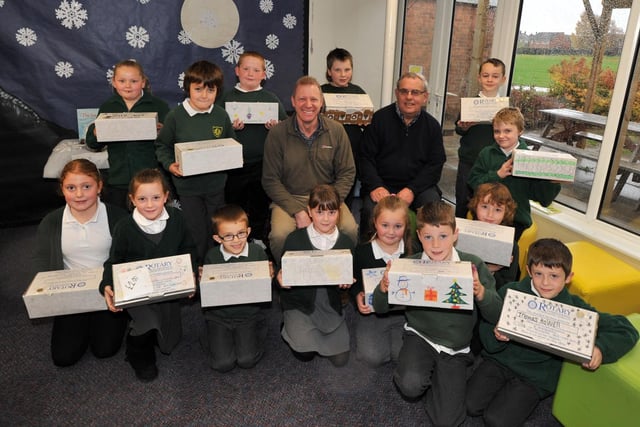 Lacey Gardens, in Louth, were among the schools supporting the Rotary International Shoe Box appeal 10 years ago.