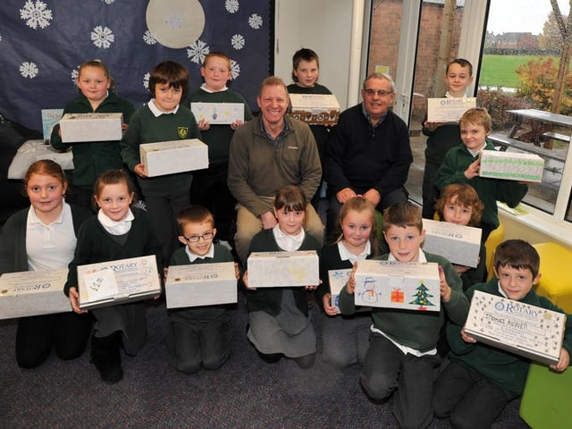 Lacey Gardens, in Louth, were among the schools supporting the Rotary International Shoe Box appeal 10 years ago.