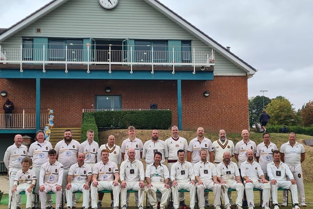 Team photo of Old Boys match