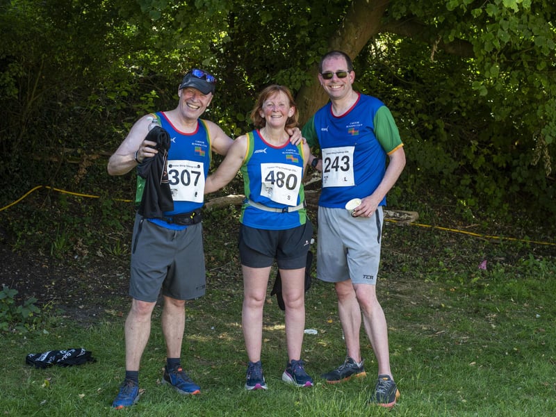 Des Mannison, Teresa Wesley and Paul Howard from Caistor Running Club. Photo: Holly Parkinson
