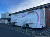 The mobile breast screening unit.