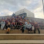 Pupils and staff from the William Alvey School in France