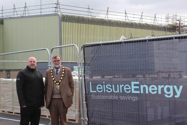 Peter Smith, Contracts manager at Everyone Active and Coun Stephen Bunney
