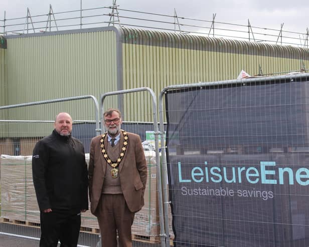 Peter Smith, Contracts manager at Everyone Active and Coun Stephen Bunney