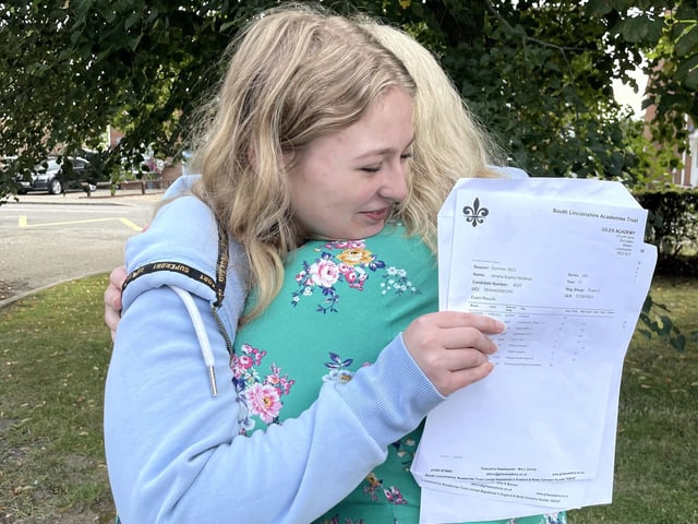Amelia Herdman, of Giles Academy, with mum.