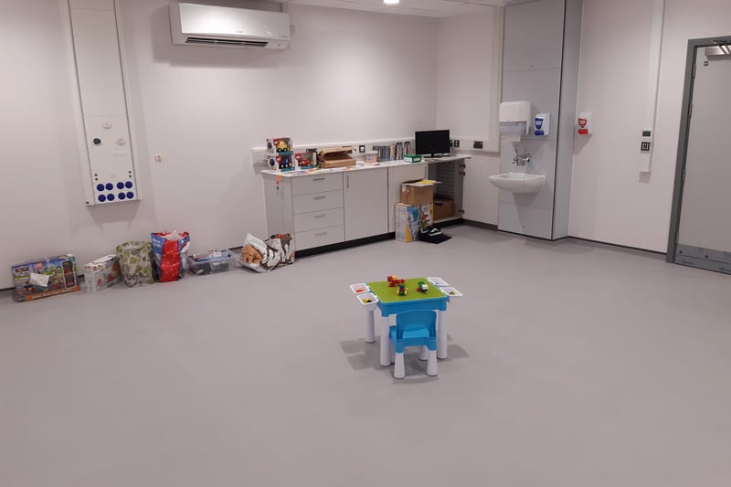 An area being set up to act as a waiting room for younger patients while work continues on phase two.
