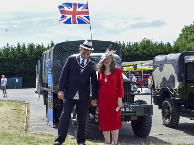 Sleaford Mayor Dave Darmon with his consort.