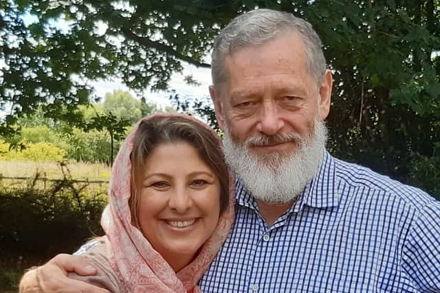 Peter Jouvenal and his wife Hassina Syed.